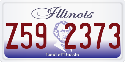 IL license plate Z592373