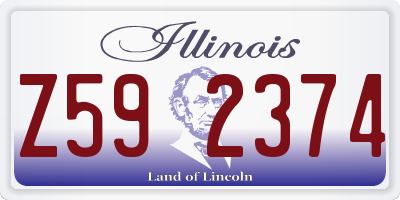 IL license plate Z592374