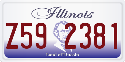 IL license plate Z592381