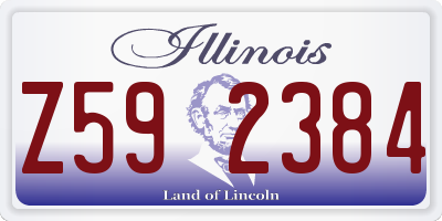 IL license plate Z592384