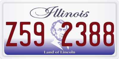 IL license plate Z592388
