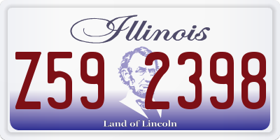 IL license plate Z592398