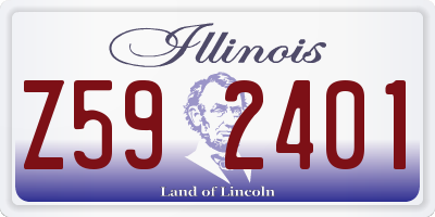 IL license plate Z592401