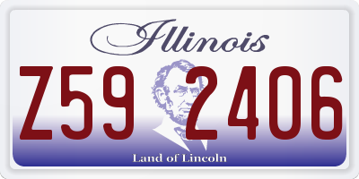 IL license plate Z592406