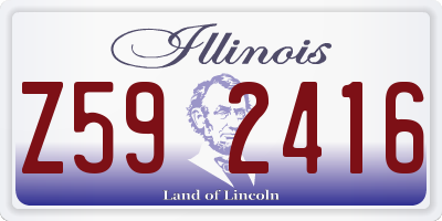 IL license plate Z592416