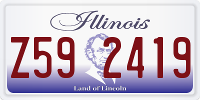 IL license plate Z592419