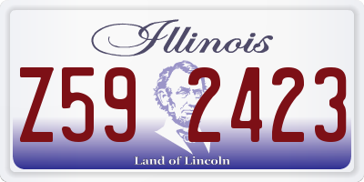 IL license plate Z592423
