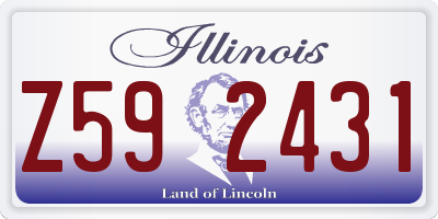 IL license plate Z592431