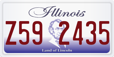 IL license plate Z592435