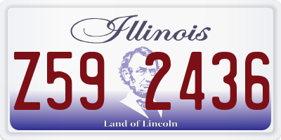 IL license plate Z592436
