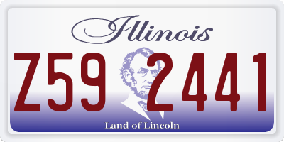 IL license plate Z592441