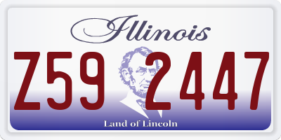 IL license plate Z592447