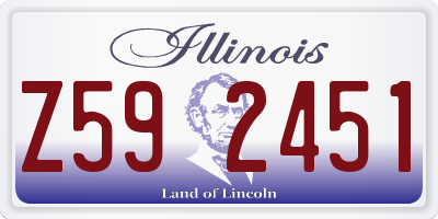 IL license plate Z592451