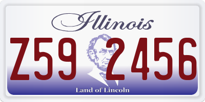 IL license plate Z592456
