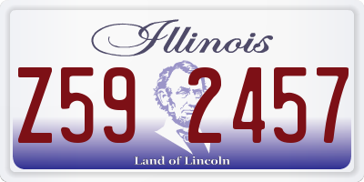 IL license plate Z592457