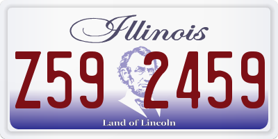 IL license plate Z592459