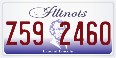 IL license plate Z592460