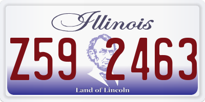 IL license plate Z592463