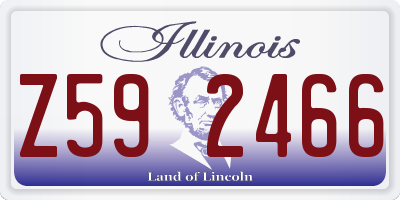 IL license plate Z592466