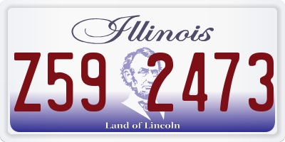IL license plate Z592473
