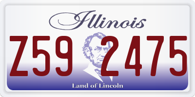IL license plate Z592475
