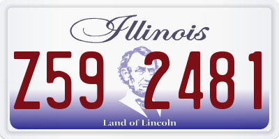 IL license plate Z592481
