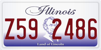 IL license plate Z592486