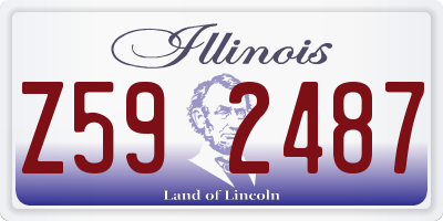 IL license plate Z592487