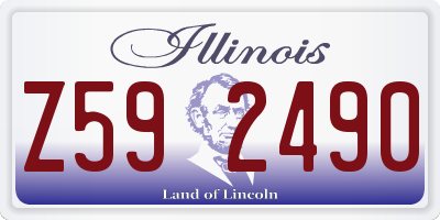 IL license plate Z592490