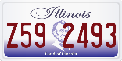 IL license plate Z592493