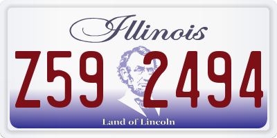 IL license plate Z592494