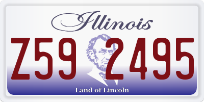 IL license plate Z592495