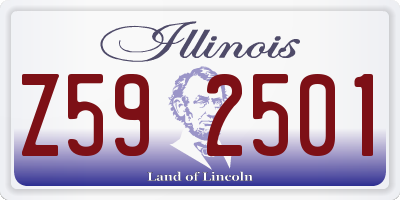 IL license plate Z592501