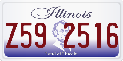 IL license plate Z592516