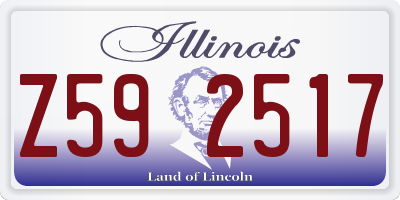 IL license plate Z592517