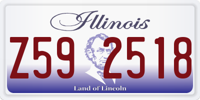 IL license plate Z592518