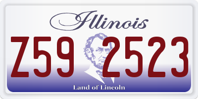 IL license plate Z592523