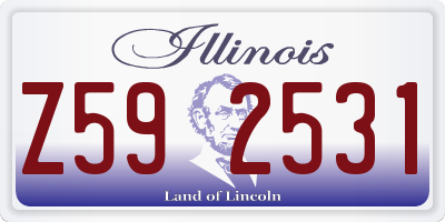IL license plate Z592531