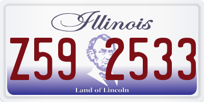 IL license plate Z592533