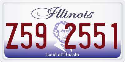 IL license plate Z592551