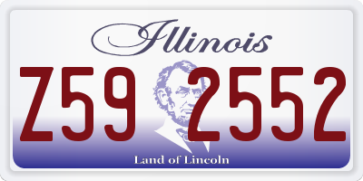 IL license plate Z592552