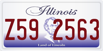 IL license plate Z592563