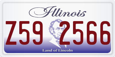 IL license plate Z592566
