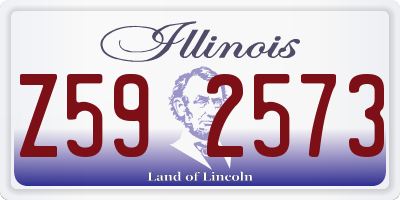 IL license plate Z592573
