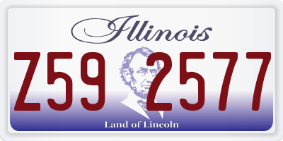 IL license plate Z592577