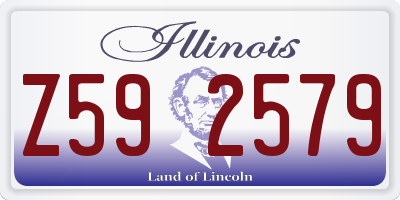 IL license plate Z592579