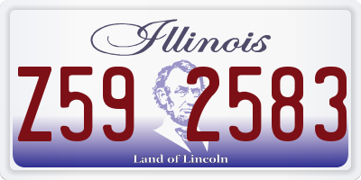 IL license plate Z592583
