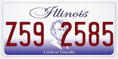 IL license plate Z592585