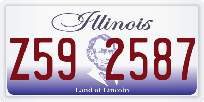 IL license plate Z592587