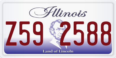 IL license plate Z592588